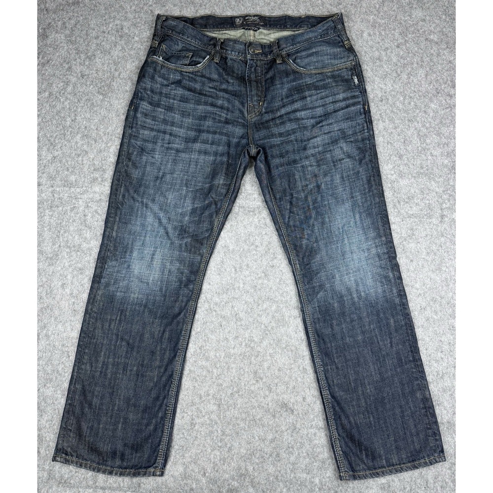 Silver Jeans Mens 36x30 (Fits 36x29) Grayson Straight Redline Selvedge Denim